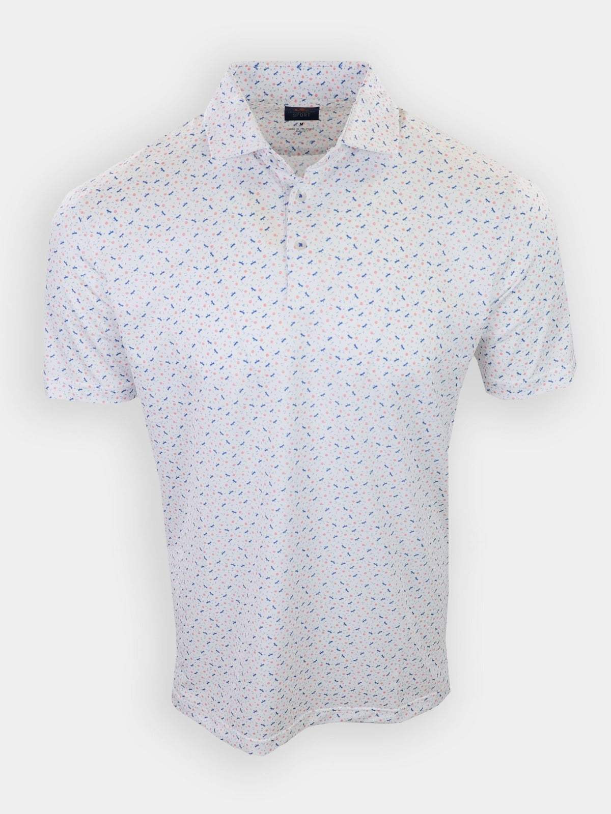 Donald Ross Polo Bower - White/Royal/Taffy